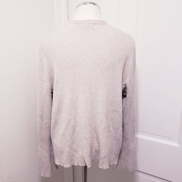 89th & Madison Beige Gray‎ Open Cardigan Women's Size Medium - Picture 2 of 5